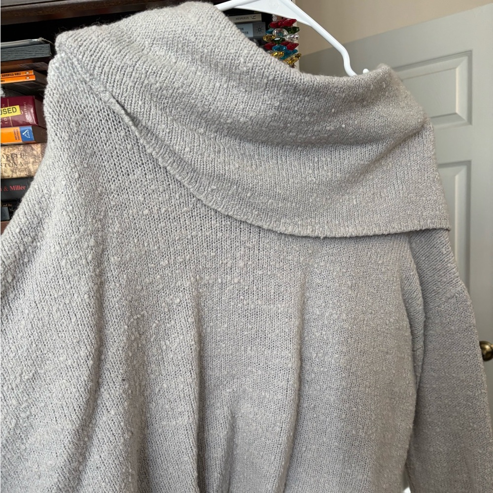 Kimchi Blue Light Gray Cowl Neck Sweater